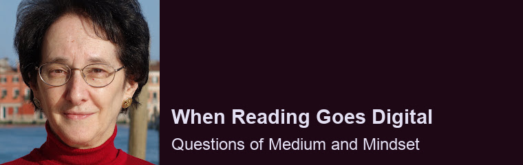When Reading Goes Digital: Lecture by Naomi S. Baron banner